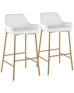 Lumisource Set Of 2 Daniella Fixed-Height Bar Stools Home
