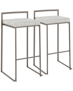 Lumisource Set Of 2 Fuji Stacker Barstools Home