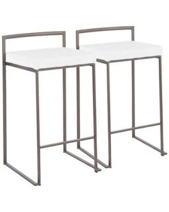 Lumisource Set Of 2 Fuji Stacker Counter Stools Home