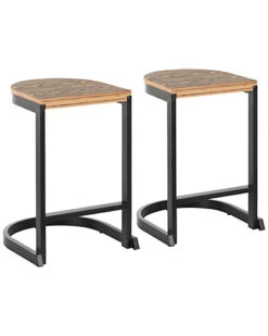 Lumisource Set Of 2 Industrial Demi Counter Stools Home