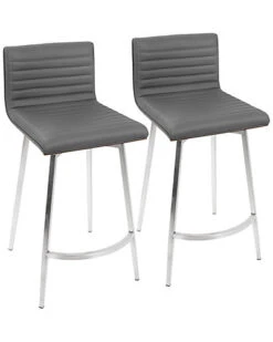 Lumisource Set Of 2 Mason Swivel Counter Stools Home