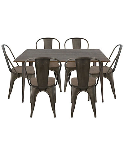 Lumisource 7pc Oregon Dining Set Home 3 Lumisource 7pc Oregon Dining Set Home