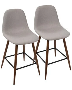 Lumisource Set Of 2 Pebble Counter Stools Home