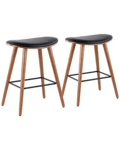 Lumisource Set Of 2 Saddle Counter Stools Home