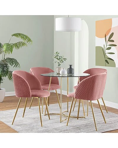 Lumisource Set Of 2 Fran Pleated Waves Chairs Home 4 Lumisource Set Of 2 Fran Pleated Waves Chairs Home - Image 2