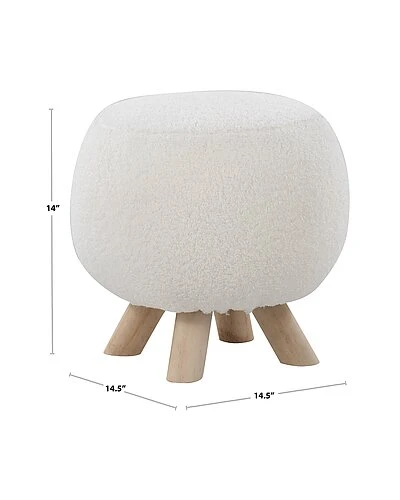 Lumisource Olaf Sherpa Ottoman Home 4 Lumisource Olaf Sherpa Ottoman Home - Image 2