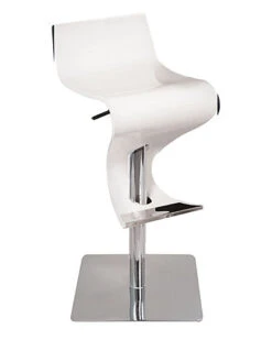 Lumisource Viva Barstool White Home