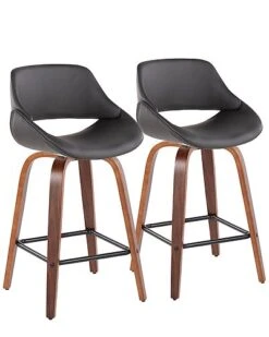 Lumisource Set Of 2 Fabrico Fixed-Height Counter Stools Home