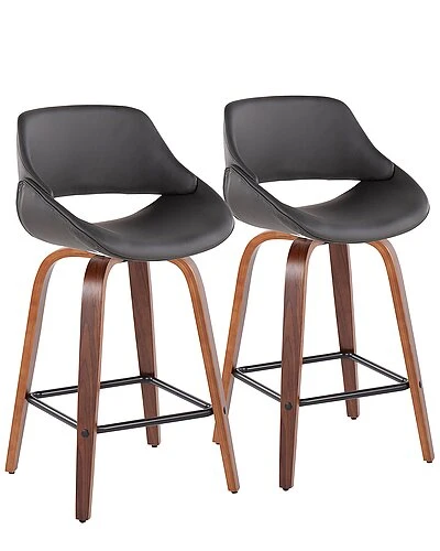 Lumisource Set Of 2 Fabrico Fixed-Height Counter Stools Home