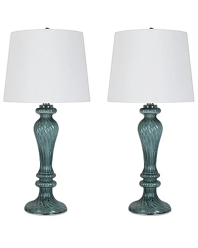 Lumisource Set Of 2 Windsor 25.5in Glass Table Lamps Home 3 Lumisource Set Of 2 Windsor 25.5in Glass Table Lamps Home