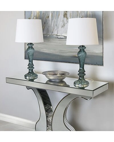 Lumisource Set Of 2 Windsor 25.5in Glass Table Lamps Home 4 Lumisource Set Of 2 Windsor 25.5in Glass Table Lamps Home - Image 2