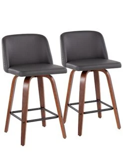 Lumisource Set Of 2 Toriano Fixed-Height Counter Stools Home