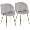 Lumisource Fran Pleated Chair Set Of 2 Home