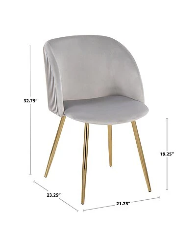 Lumisource Fran Pleated Chair Set Of 2 Home 5 Lumisource Fran Pleated Chair Set Of 2 Home - Image 3