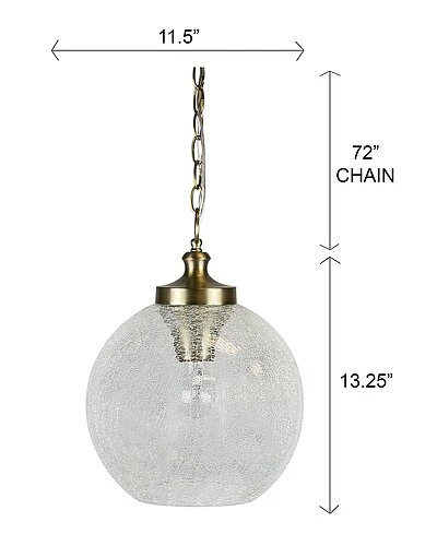 Lumisource 11in Globe 13.25in Glass Pendant Lamp Home 5 Lumisource 11in Globe 13.25in Glass Pendant Lamp Home - Image 3