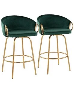 Lumisource Set Of 2 Claire 26in Fixed-Height Counter Stools Home
