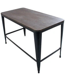 Lumisource Pia Wood Top Desk Home -Ruelala 3050344261 RLLD 4