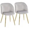 Lumisource Fran Pleated Waves Chair Set Of 2 Home