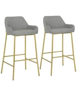 Lumisource Set Of 2 Daniella Fixed-Height Bar Stools Home