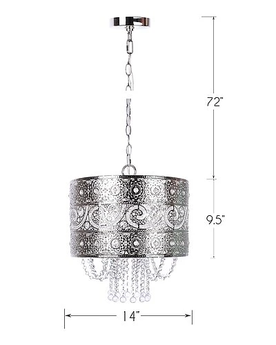 Lumisource Tangier 9.5in Metal Pendant Lamp Home 5 Lumisource Tangier 9.5in Metal Pendant Lamp Home - Image 3