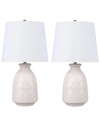 Lumisource Set Of 2 Claudia 20in Ceramic Accent Lamps Home 3 Lumisource Set Of 2 Claudia 20in Ceramic Accent Lamps Home