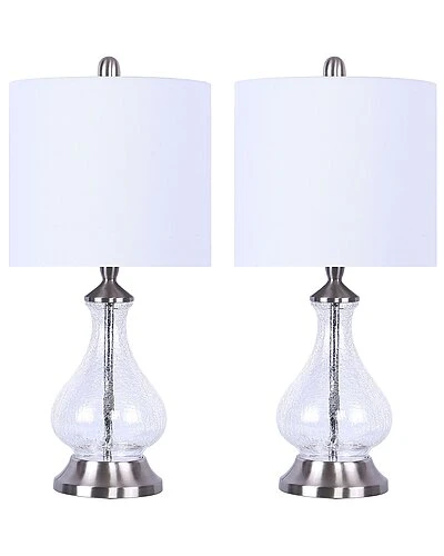 Lumisource Set Of 2 Jasmine 22in Glass Accent Lamps Home 3 Lumisource Set Of 2 Jasmine 22in Glass Accent Lamps Home