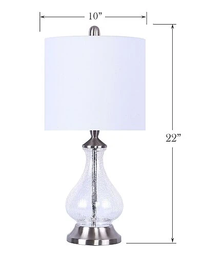 Lumisource Set Of 2 Jasmine 22in Glass Accent Lamps Home 5 Lumisource Set Of 2 Jasmine 22in Glass Accent Lamps Home - Image 3