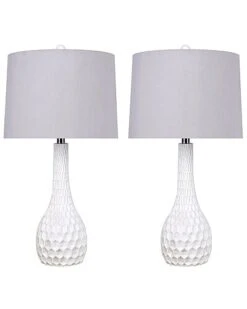 Lumisource Set Of 2 Teardrop Hive 27in Poly Table Lamps Home