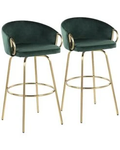 Lumisource Set Of 2 Claire 30in Fixed-Height Bar Stools Home