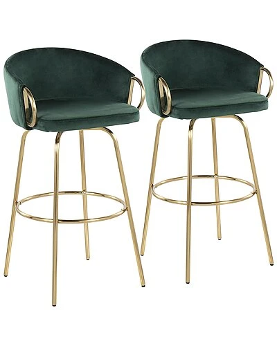 Lumisource Set Of 2 Claire 30in Fixed-Height Bar Stools Home 3 Lumisource Set Of 2 Claire 30in Fixed-Height Bar Stools Home