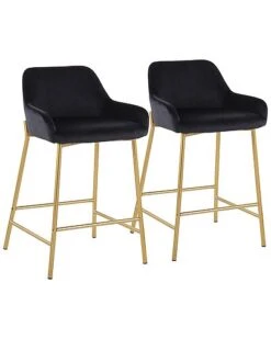 Lumisource Set Of 2 Daniella Fixed-Height Counter Stools Home