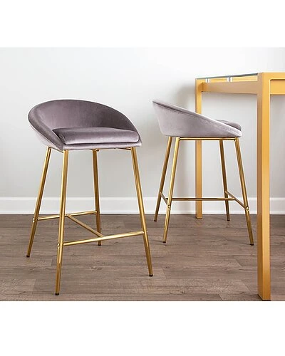 Lumisource Set Of 2 Matise Counter Stools Home 4 Lumisource Set Of 2 Matise Counter Stools Home - Image 2
