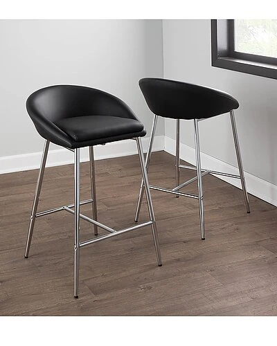 Lumisource Set Of 2 Matise Counter Stools Home 4 Lumisource Set Of 2 Matise Counter Stools Home - Image 2