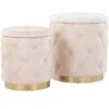 Lumisource Marche Nesting Ottoman Set Home