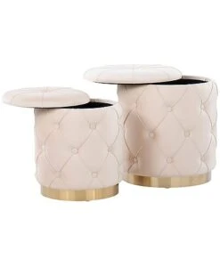 Lumisource Marche Nesting Ottoman Set Home -Ruelala 3050606873 RLLD 2