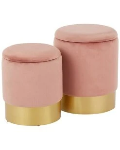 Lumisource Set Of 2 Marla Nesting Ottomans Home