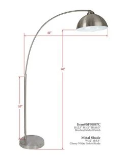 Lumisource Darby Arch 68.5in Metal Floor Lamp Home -Ruelala 3050709060 RLLD 3