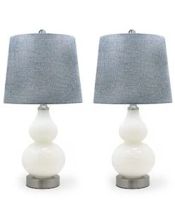 Lumisource Set Of 2 Hoolu 21.5in Glass Table Lamps Home