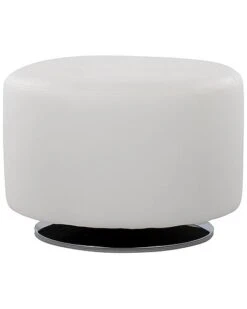 Lumisource Mason Round Swivel 26in Ottoman Home