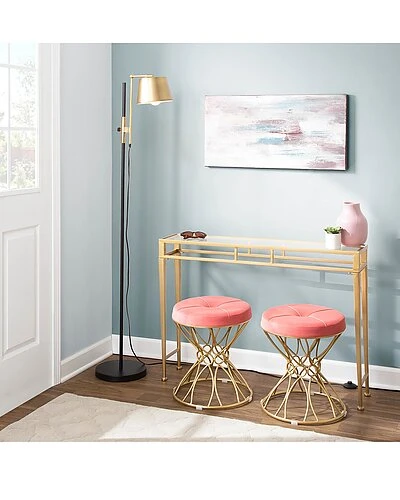 Lumisource Jasmine Vanity Stool Home 4 Lumisource Jasmine Vanity Stool Home - Image 2