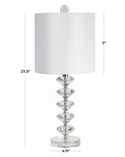 Lumisource Set Of 2 Diamond Stacked 23.25in Crystal Table Lamps Home -Ruelala 3050796304 RLLD 3