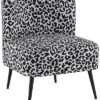 Lumisource Fran Black & White Leopard Slipper Chair Home -Ruelala 3050909097 RLLD 1