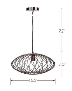 Lumisource Linx Oval 7.5in Metal Pendant Lamp Home 7 Lumisource Linx Oval 7.5in Metal Pendant Lamp Home -Ruelala 3050914332 RLLD 3