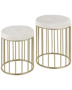 Lumisource Canary Set Of 2 Nesting Ottomans Home