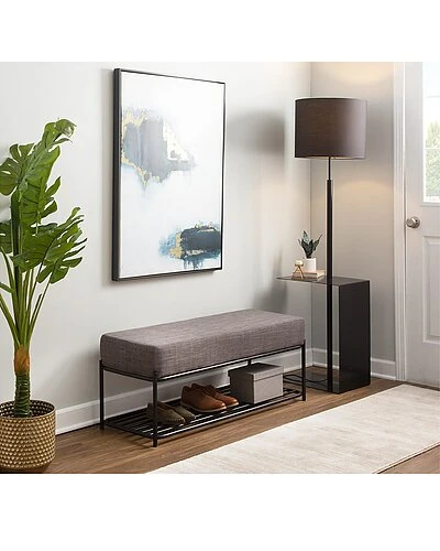 Lumisource Daniella Shelf Bench Home 4 Lumisource Daniella Shelf Bench Home - Image 2